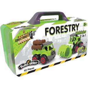 BMS: Construct It Buildables 2 in 1 Forestry Vehicles Set (42 pieces)