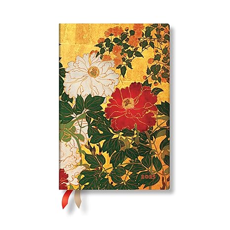 2025 Weekly Planner | Natsu | Rinpa Florals | 12-Month Flexis | Mini |